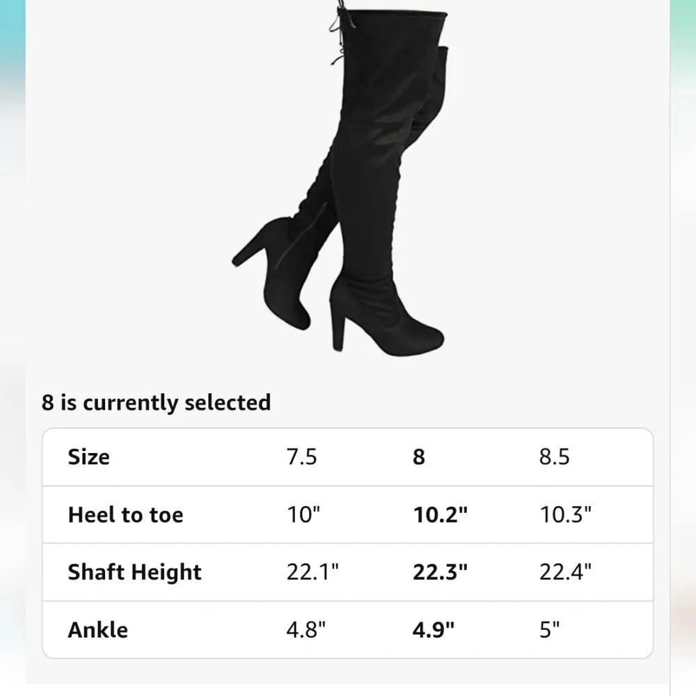 Wild Diva Faux Suede Over The Knee Boot, Black 8M